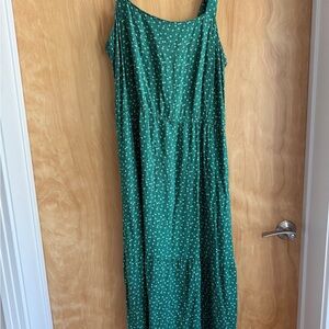Amazon Essentials Green Floral Maxi Dress